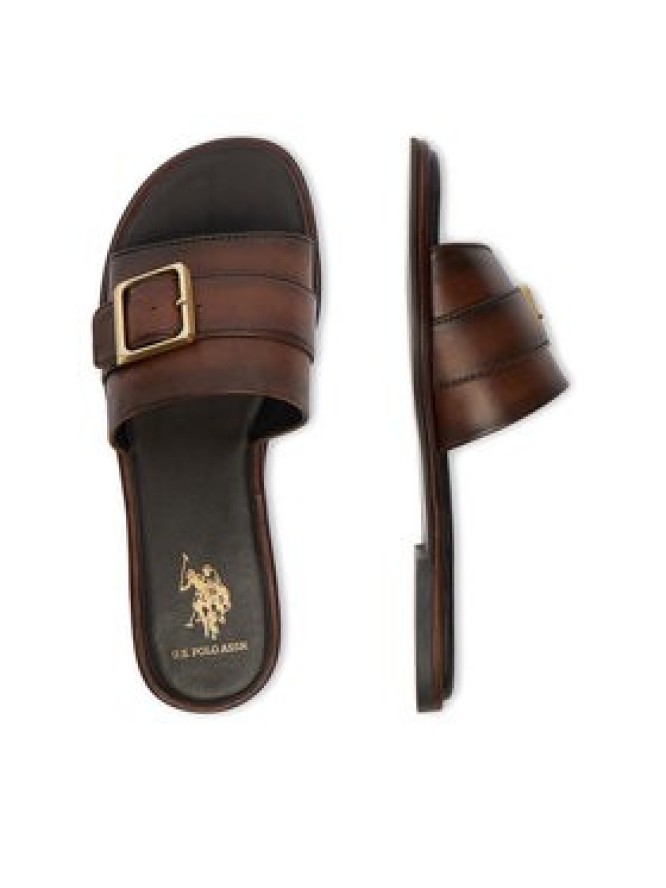 U.S. Polo Assn. Klapki EO-TEMPE001W/6L1 Brązowy ciemny