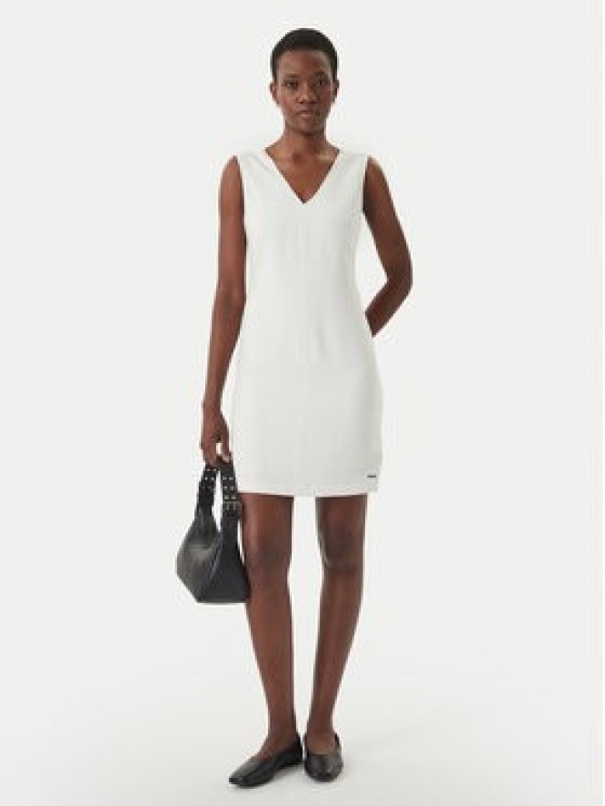 Calvin Klein Sukienka codzienna LV044F012G Écru Regular Fit