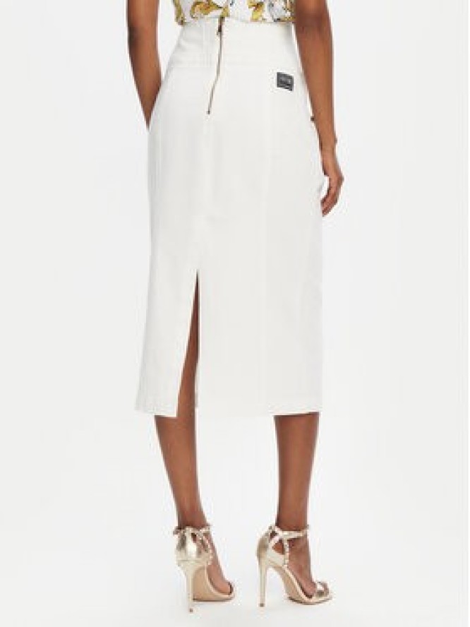 Versace Jeans Couture Spódnica jeansowa 78HAE85E Biały Regular Fit