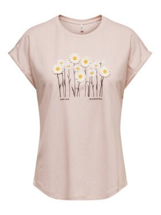 ONLY T-Shirt Jany 15372108 Różowy jasny Regular Fit