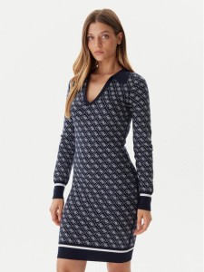 Guess Sukienka dzianinowa W5BK25 Z3JD2 Granatowy Slim Fit