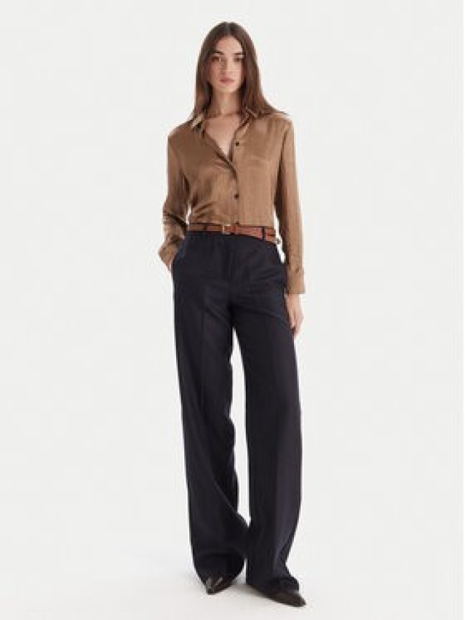 Marella Spodnie palazzo Renoir 2523136082 Granatowy Wide Leg