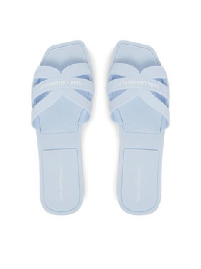 KARL LAGERFELD Klapki Jelly IV KL80025 Błękitny