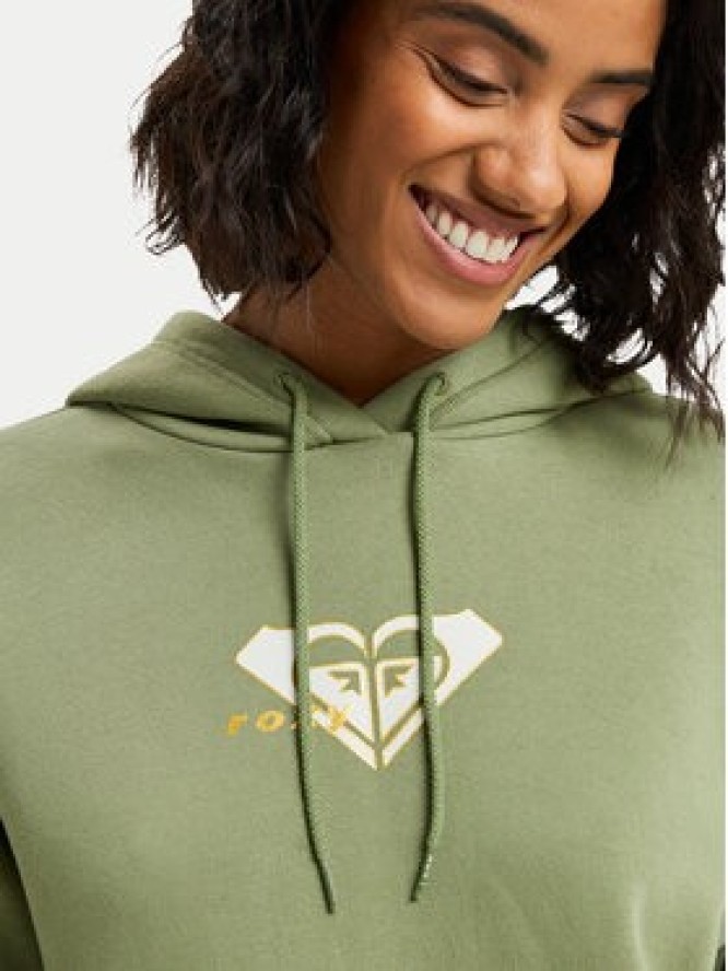 Roxy Bluza Vl Surf Stoked Hoodie Brushed ERJFT05028 Khaki Regular Fit