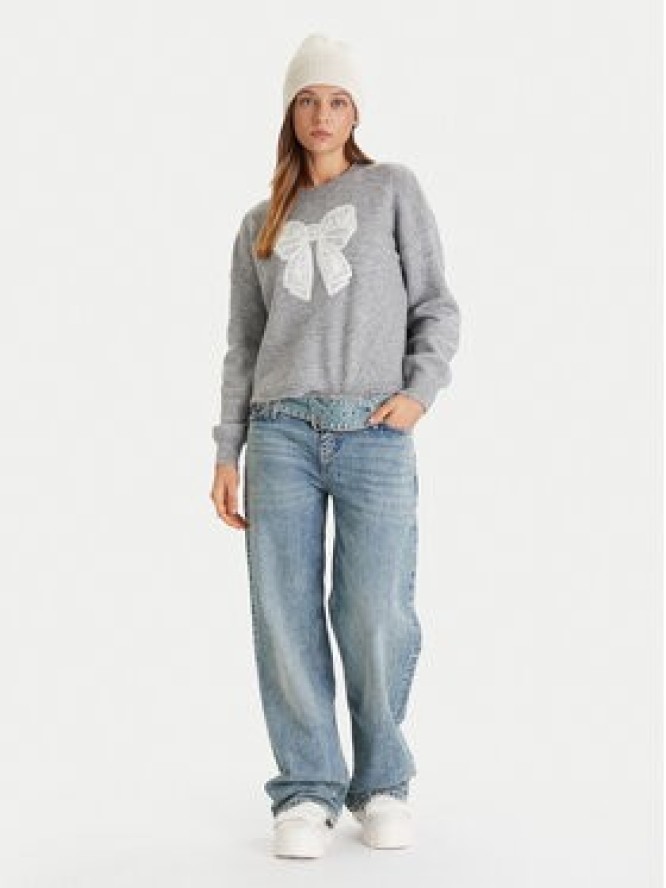 Vero Moda Sweter Ivory 10342072 Szary Regular Fit