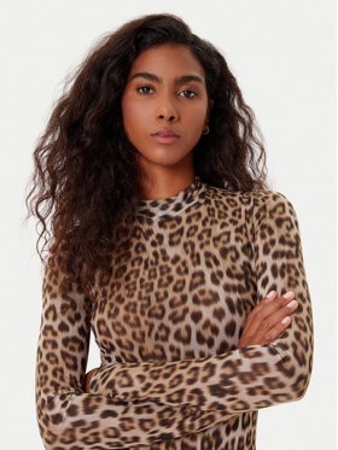 Bardot Sukienka koktajlowa Lea Printed 58853DB8 Brązowy Regular Fit