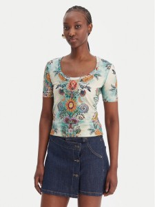 Just Cavalli T-Shirt 80PAHE02 CJ112 Kolorowy Slim Fit