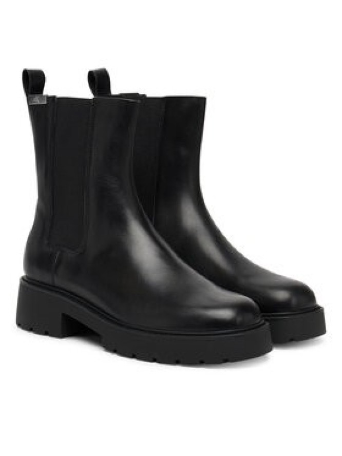 Calvin Klein Jeans Sztyblety Combat Mid Chelsea Boot Hw Lth YW0YW01869 Czarny