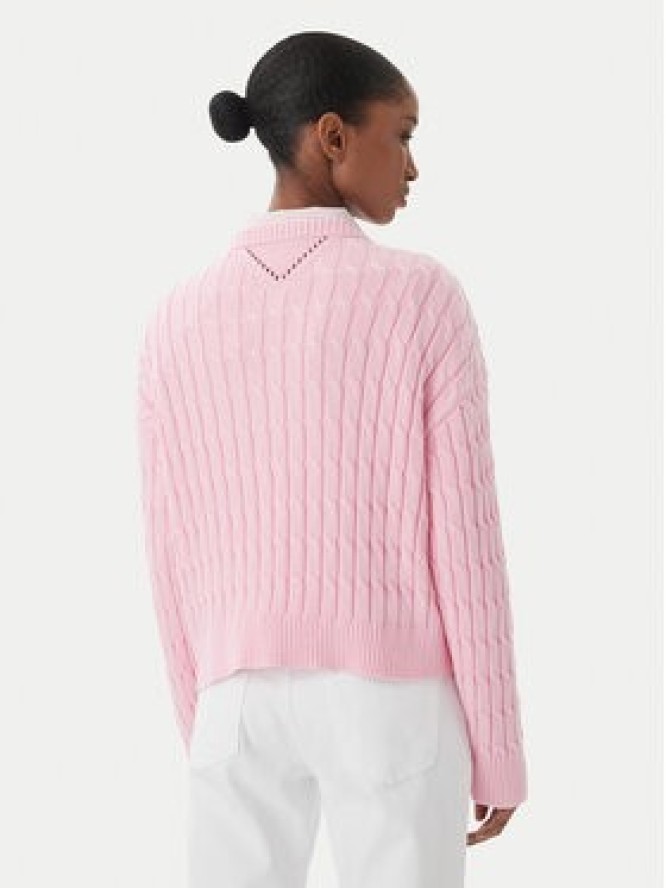 Tommy Hilfiger Sweter WW0WW48433 Różowy jasny Regular Fit