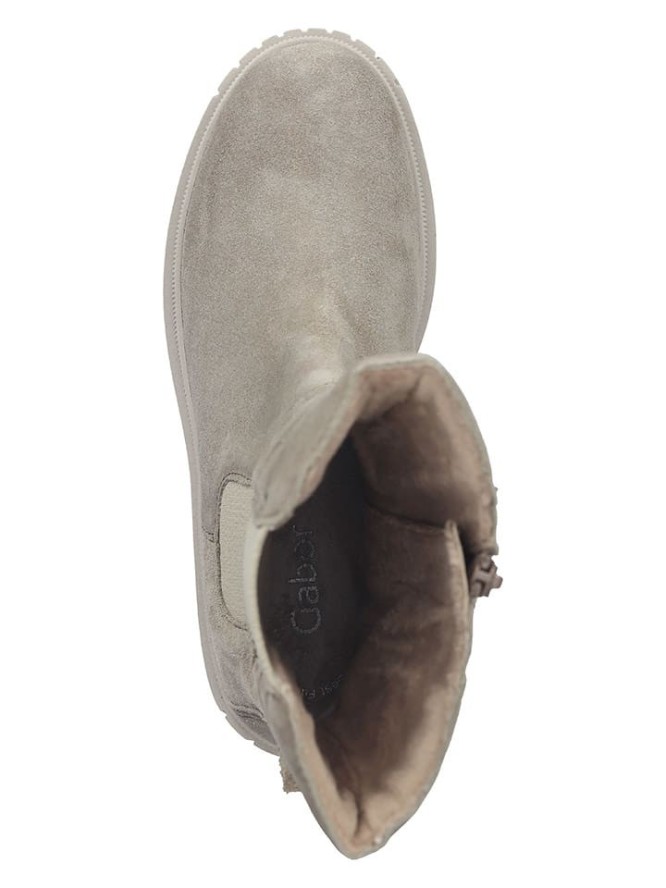 Gabor Skórzane sztyblety w kolorze szarym rozmiar: 37,5