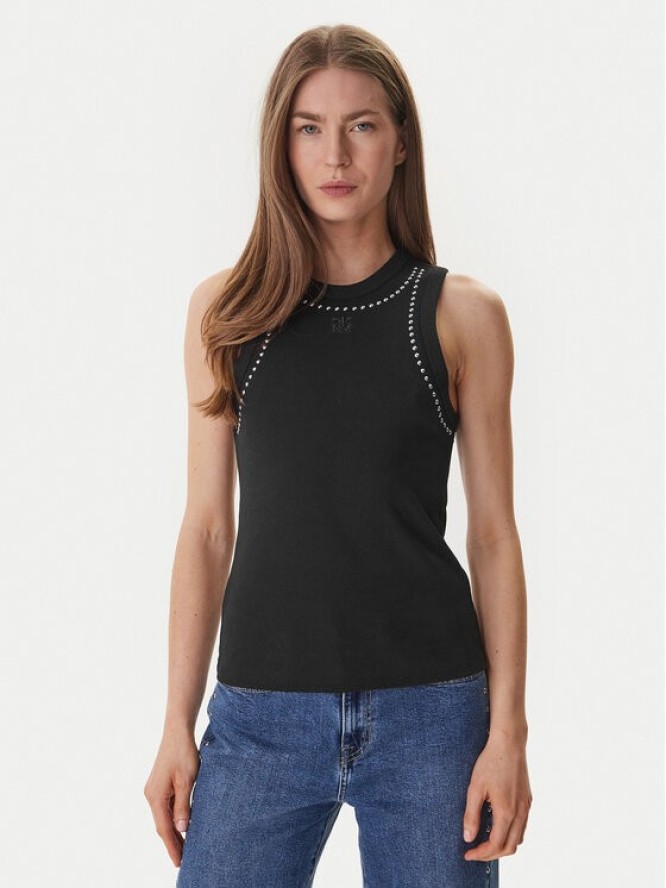 DKNY Top DJ5T1694 Czarny Slim Fit