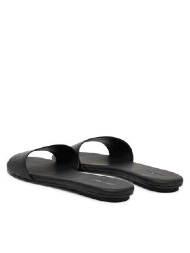 Calvin Klein Klapki Org Flat Sndl One Bar Lth Aop HW0HW02857 Czarny