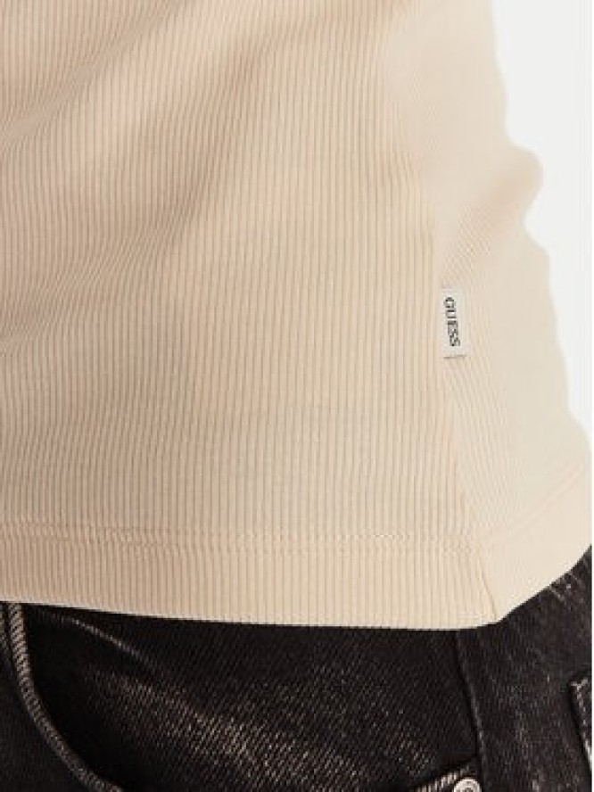 Guess Jeans T-Shirt W6RP21 KA0H1 Beżowy Slim Fit