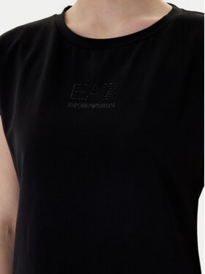 EA7 Emporio Armani Sukienka codzienna 7W000957 AF12484 MC043 Czarny Regular Fit