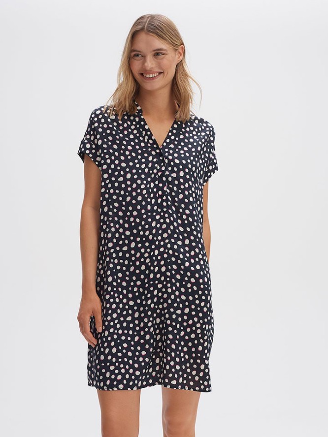 OPUS Sukienka w kolorze granatowo-białym rozmiar: 36