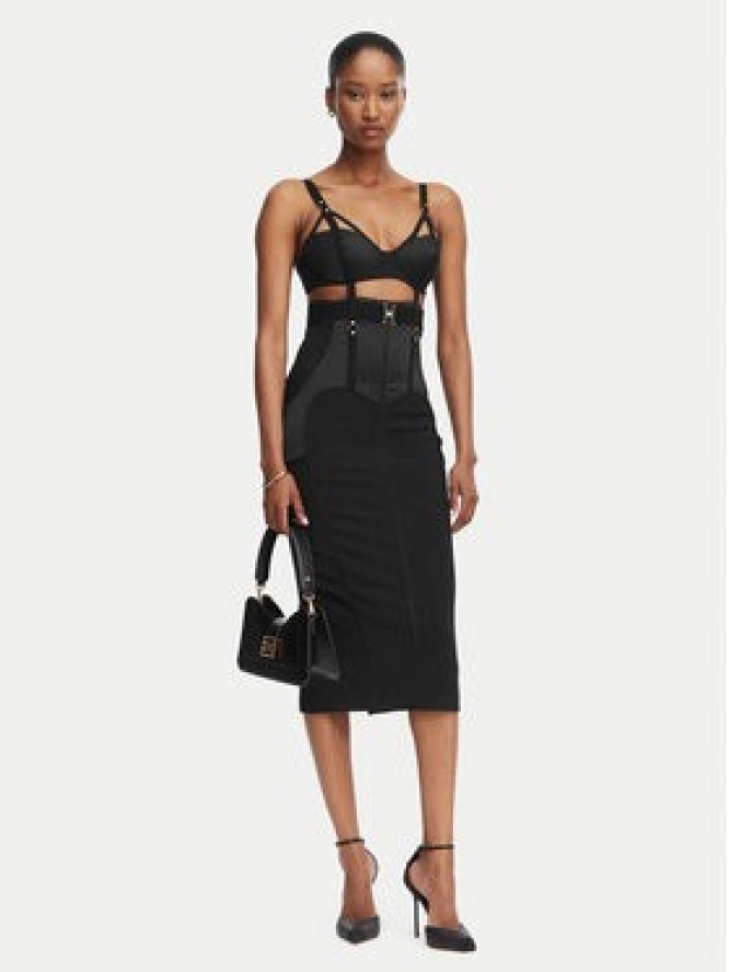 Elisabetta Franchi Sukienka koktajlowa AB-881-62E2-V660 Czarny Slim Fit