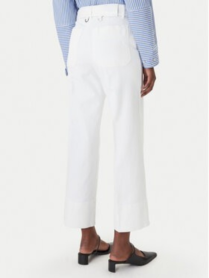 Marella Spodnie materiałowe Nicchia 2613131074 Biały Regular Fit