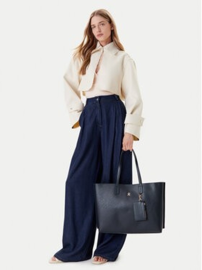 Tommy Hilfiger Torebka Th Distinct Tote Mono AW0AW17195 Granatowy