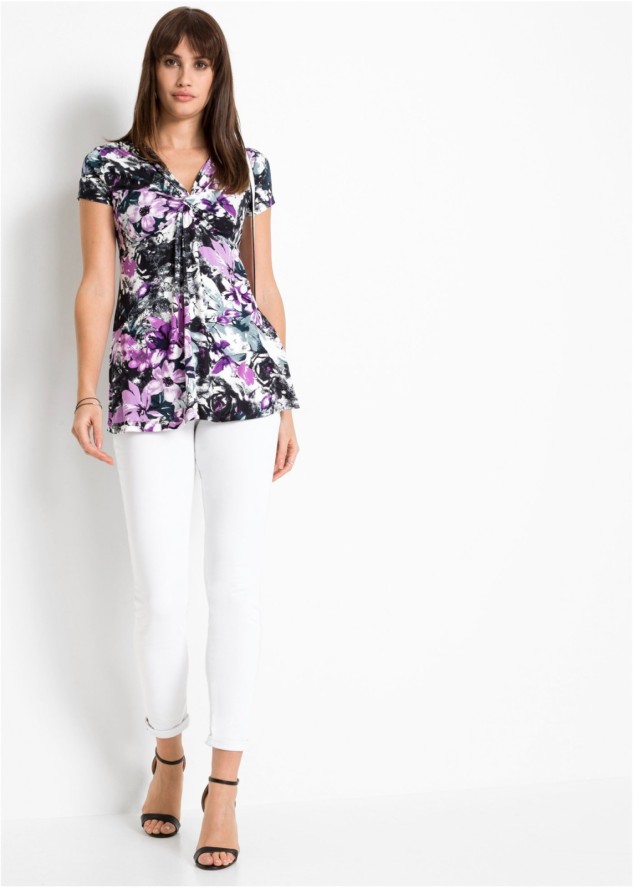 T-shirt z mieszanki wiskozy