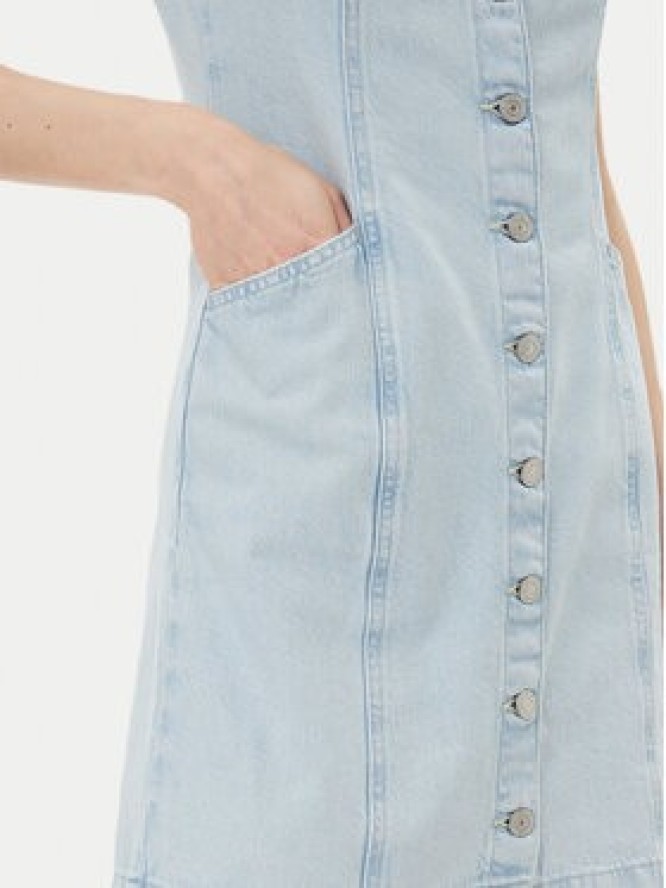 Levi's® Sukienka jeansowa Vianna Vest 001WL-0000 Błękitny Regular Fit