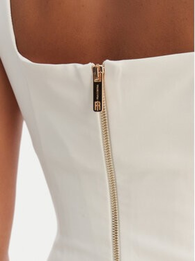 Fracomina Sukienka koktajlowa FR26SD2017W42901 Écru Slim Fit