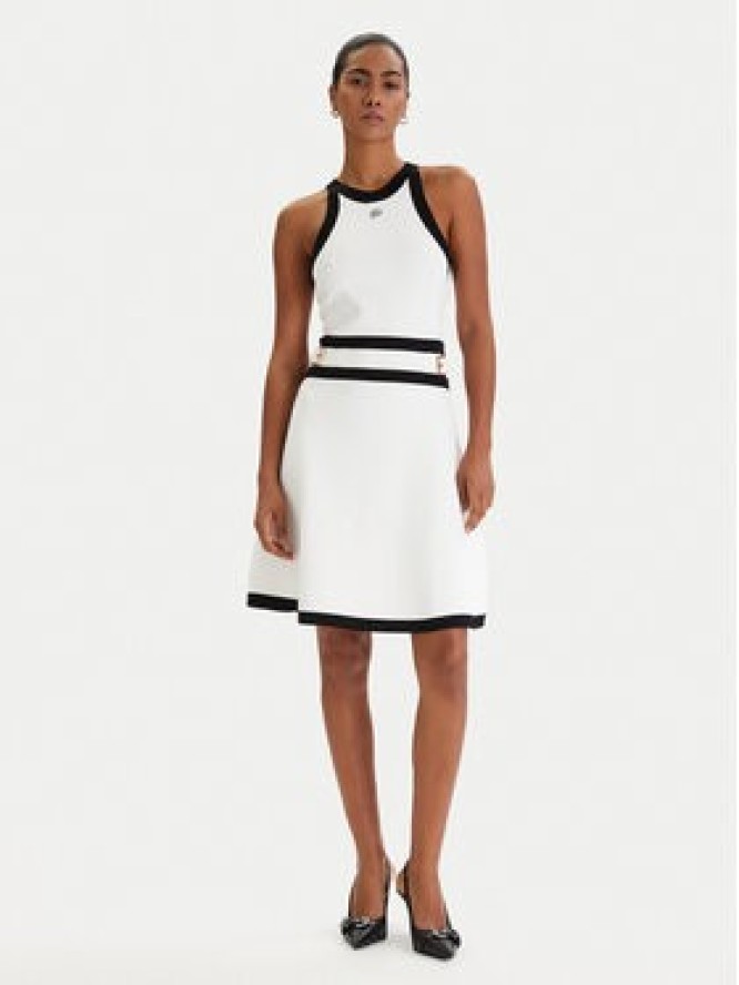 KARL LAGERFELD Sukienka dzianinowa B1W13004 Biały Regular Fit
