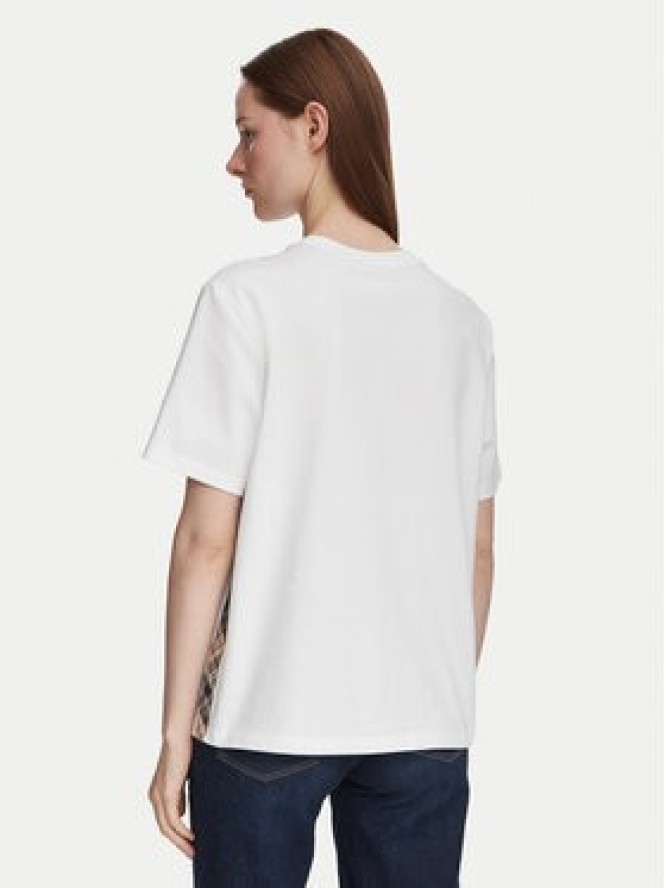 Barbour T-Shirt Fawne LML0938WH11 Biały Regular Fit