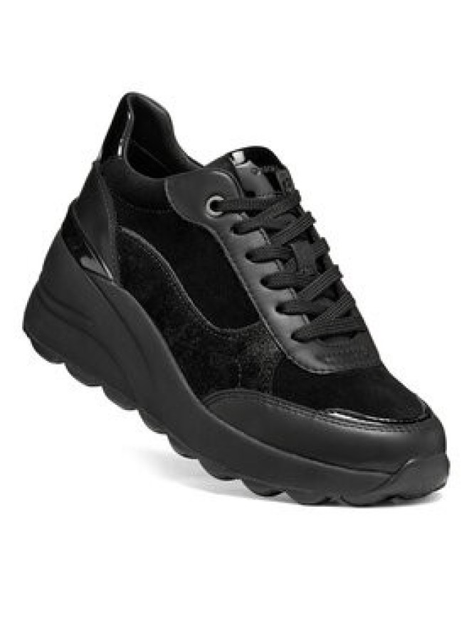 Geox Sneakersy D Spherica Ec13 D65WAB 2285 C9999 Czarny
