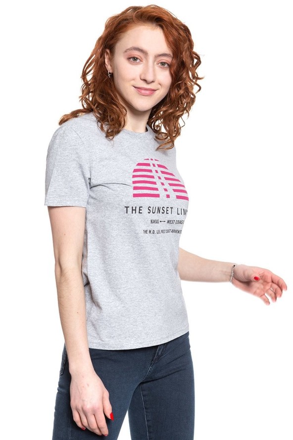 LEE T SHIRT SUNSET TEE GREY MELE L42XEPMP 112109512