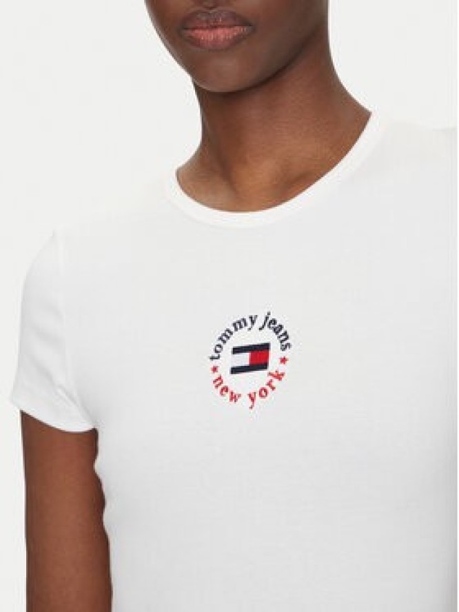 Tommy Jeans Sukienka codzienna DW0DW20384 Biały Slim Fit