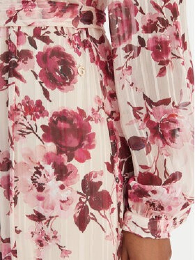 Guess Sukienka wieczorowa W6RK39 WJ712 Écru Regular Fit