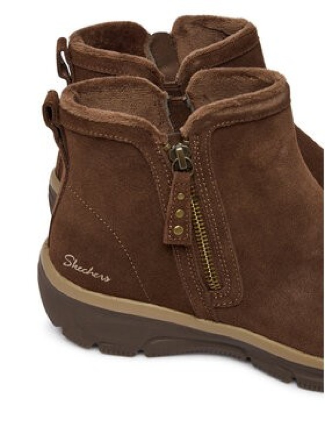 Skechers Botki Easy Going - Urban Zip 168188 Brązowy