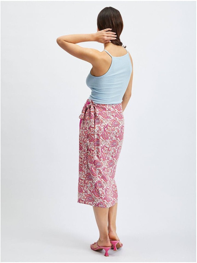 orsay Spódnica w kolorze różowo-kremowym rozmiar: 38