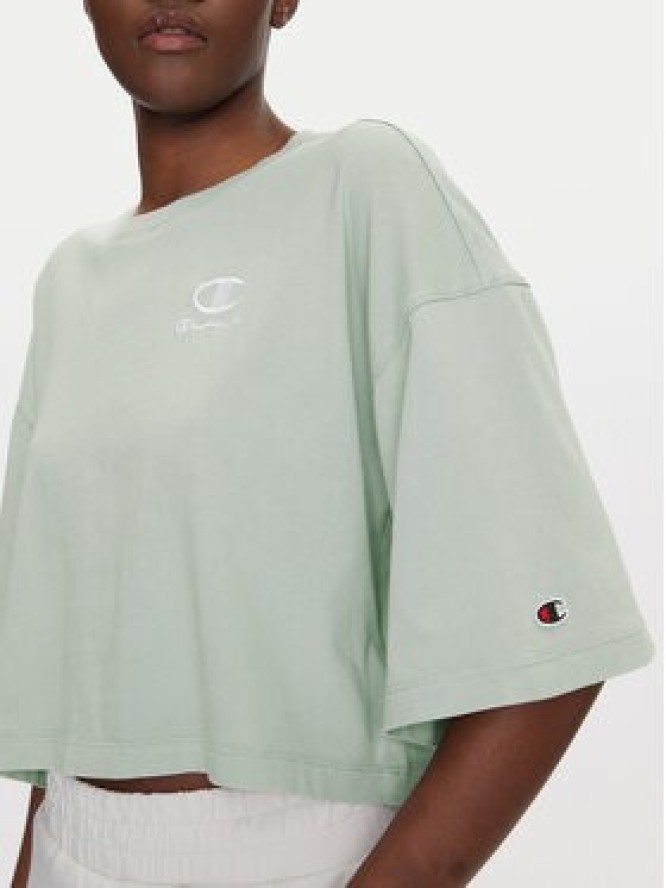 Champion T-Shirt Icons Washed Look 118023 Zielony Loose Fit