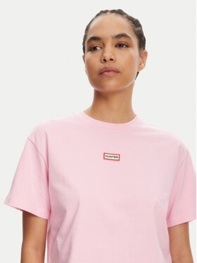 Hunter T-Shirt Abby HARW0059251 Różowy Boxy Fit