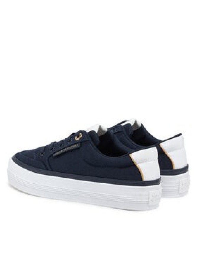 Tommy Hilfiger Sneakersy Essential Vulc Textile Sneaker FW0FW08323 Granatowy