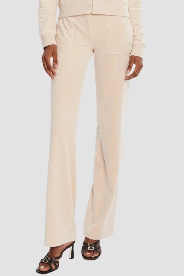 JUICY COUTURE Piaskowe damskie spodnie dresowe Del Ray Gold, Rozmiar M
