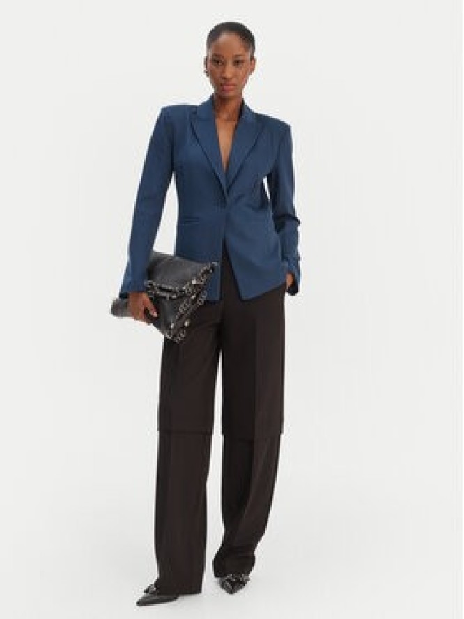 Patrizia Pepe Marynarka 8S0584/A715-CA97 Niebieski Regular Fit