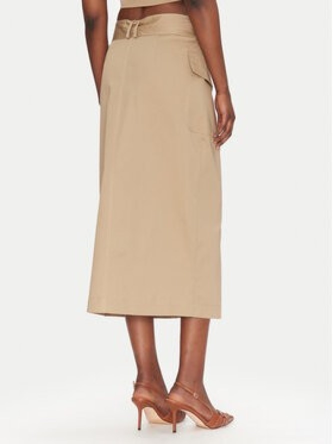 ACCESS FASHION Spódnica midi 53-6037-502 Beżowy Regular Fit