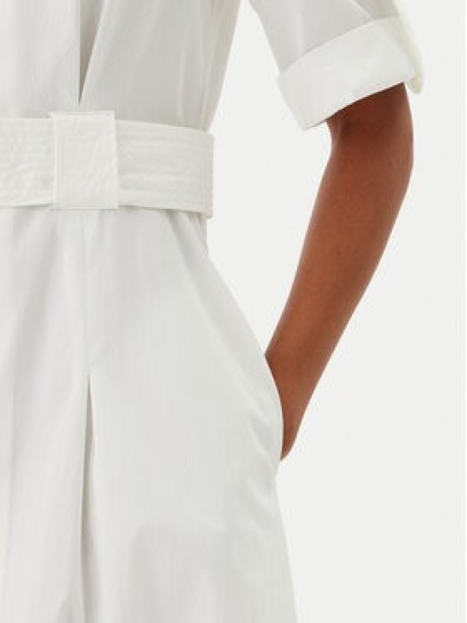 Fracomina Sukienka koszulowa FR25SD3006W52001 Biały Regular Fit