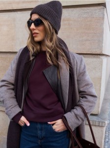 Bluza z modalem - ciemnofioletowy