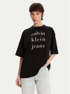 Calvin Klein Jeans T-Shirt LV047B827G Czarny Relaxed Fit