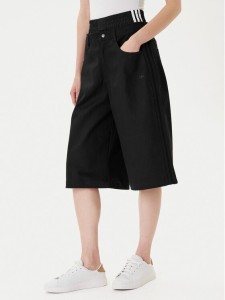 adidas Szorty jeansowe Firebird Utility JX7592 Czarny Regular Fit