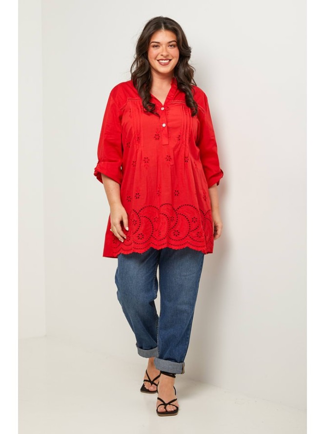 Curvy Lady Tunika w kolorze czerwonym rozmiar: 48/50