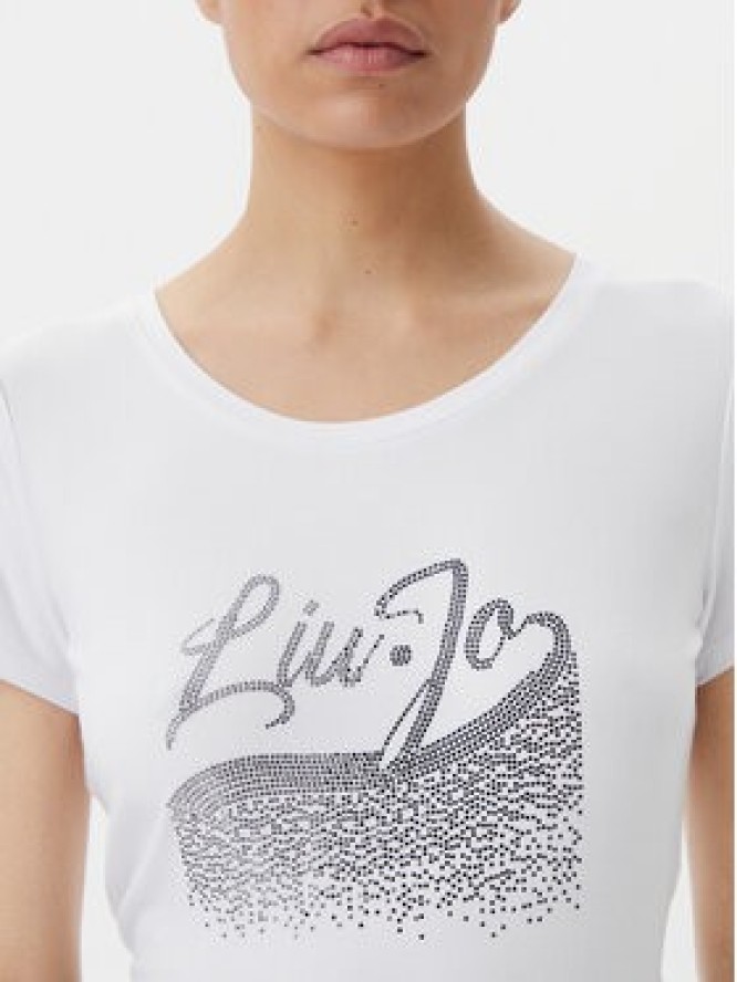 Liu Jo Beachwear T-Shirt VA5157 JS360 Biały Regular Fit