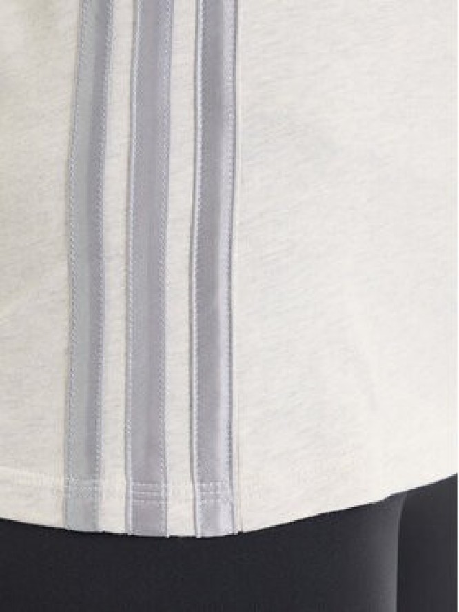 adidas T-Shirt Holiday 3-Stripes JM1880 Beżowy Slim Fit