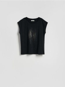 Bluzka z nadrukiem - czarny