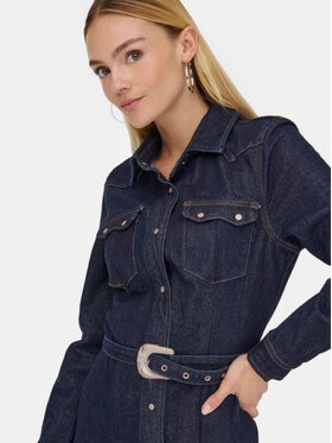 ONLY Sukienka jeansowa Camomile 15357757 Granatowy Regular Fit