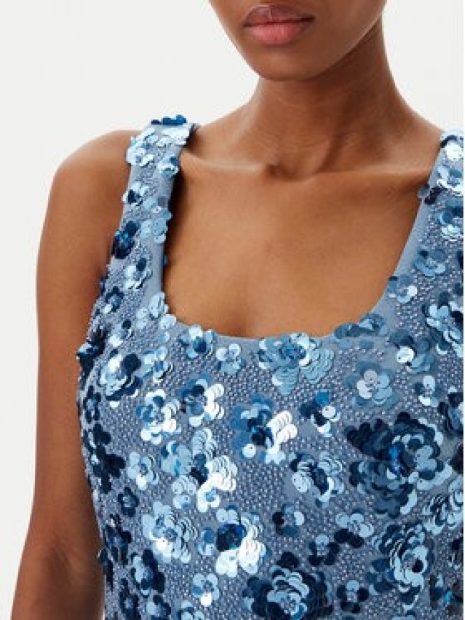 MICHAEL Michael Kors Sukienka koktajlowa MS5830EHHS Błękitny Slim Fit