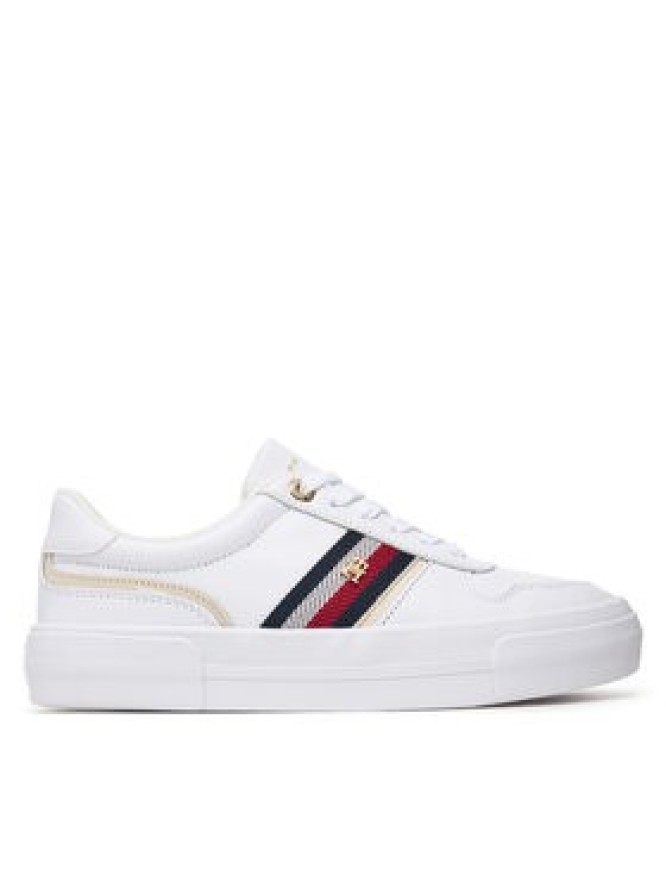 Tommy Hilfiger Sneakersy Th Platform Vulc Leather FW0FW09603 Biały